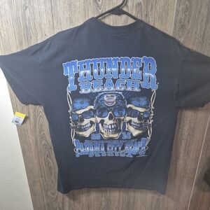 Gildan Black and Blue Thunder Beach Tee